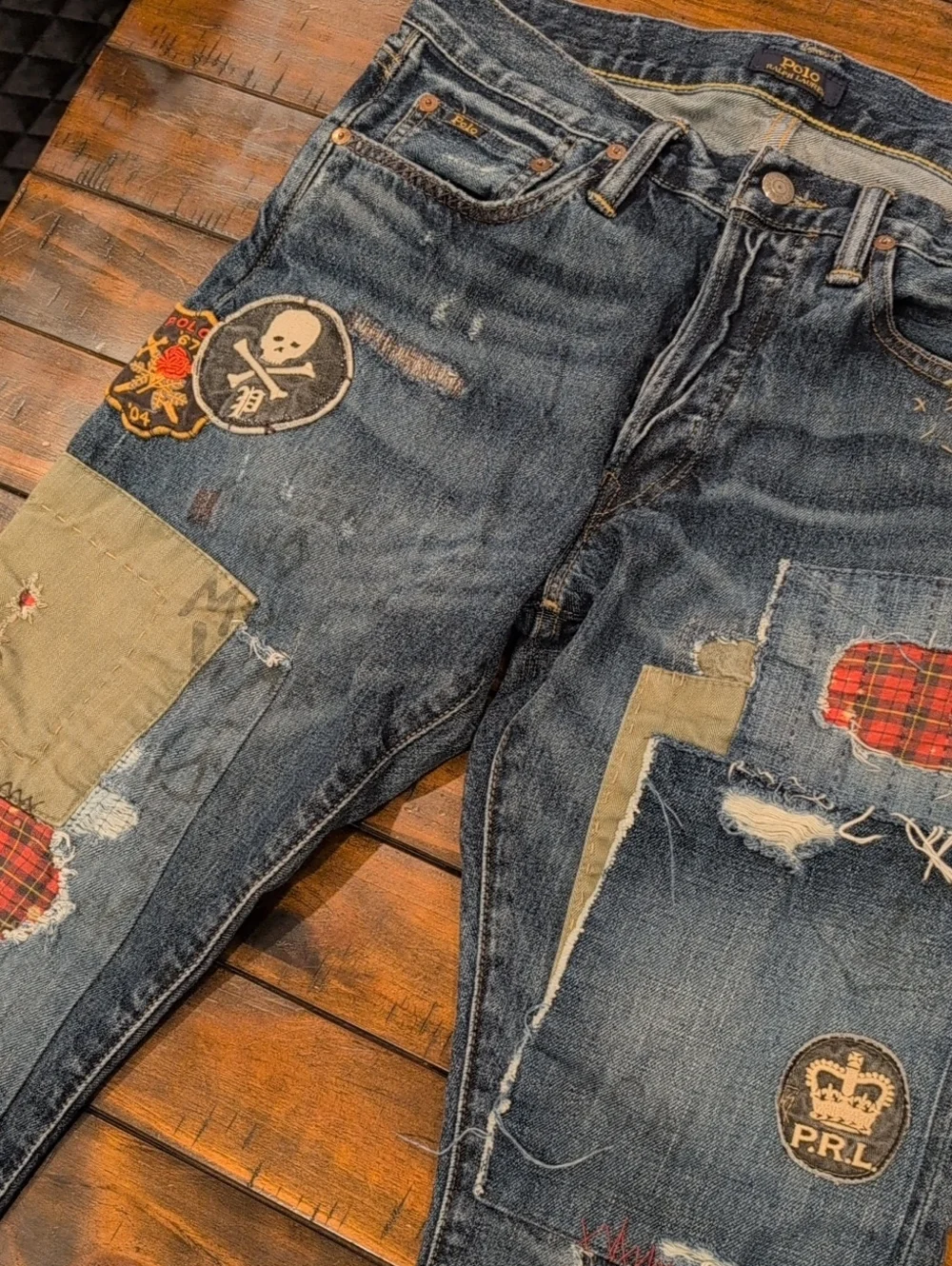 Polo Sullivan Slim Distressed Jeans Patchwork 30x29